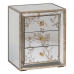 Mesa de Cabeceira CHLOE Dourado Espelho Cristal Madeira MDF 49 x 40 x 60 cm