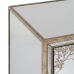 Comodino CHLOE Dorato Specchio Cristallo Legno MDF 49 x 40 x 60 cm