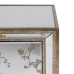 Mesa de Cabeceira CHLOE Dourado Espelho Cristal Madeira MDF 49 x 40 x 60 cm