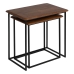 Side table LAGOM Black Natural Iron Rubber wood 60 x 40 x 60 cm 50 x 35 x 53 cm 2 Pieces (2 Units)