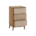 Nattbord GEREL Naturell Grantre Tre MDF Naturfiber 46 x 37 x 76 cm