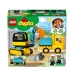 Set de Construcție Lego Camión y excavadora sobre orugas 20 Piese