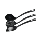 Juego de Utensilios de Cocina Quttin   Nailon Negro 3 Piezas (20 Unidades)