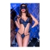 Body Chilirose Blau Schwarz S/M