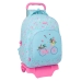 Mochila Escolar com Rodas Safta Bicicleta Azul 32 x 42 x 15 cm