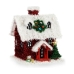 Decoratieve figuren Kerstmis Klatergoud Huis 19 x 24,5 x 19 cm Rood Wit Groen Plastic Polypropyleen