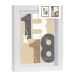 Wall photo frame White Glass MDF Wood 18 x 23 x 2,5 cm (6 Units)