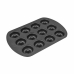 Molde para Horno Quttin Negro Acero al carbono Rosquillas 26,5 x 18 x 2 cm (12 Unidades)