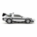 Ar Pulti Vadāma Automašīna Back to the Future Delorean Sudrabains 1:16