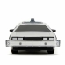 Ar Pulti Vadāma Automašīna Back to the Future Delorean Sudrabains 1:16