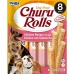 Hundesnack Inaba Churu Rolls Chicken with salmon Kylling Laksefarvet Fisk 8 x 12 g