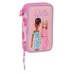 Creion dublu Barbie Love Roz 12.5 x 19.5 x 4 cm 28 Piese