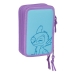 Trippel Pennal Lilo & Stitch Sweet Blå Syrin 12,5 x 19,5 x 5,5 cm 36 Deler