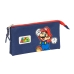 Penar triplu Super Mario World Bleumarin 22 x 12 x 3 cm