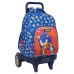 School Rucksack with Wheels Sonic Prime Blue 33 x 45 x 22 cm