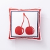 Coussin Benetton Blanc Rouge Cerises 40 x 40 cm Carré