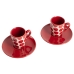 Set of Mugs with Saucers Benetton Red Stoneware Mouse 4 Pieces