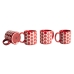 Juego de Tazas Benetton Rojo Gres Topos 4 Piezas