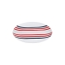 Dinnerware Set Beverly Hills Polo Club Blue Red Porcelain Stripes 12 Pieces