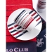 Conjunto de Louça Beverly Hills Polo Club Azul Vermelho Porcelana Riscas 12 Peças