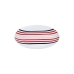 Dinnerware Set Beverly Hills Polo Club Blue Red Porcelain Stripes 12 Pieces