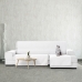 Housse pour chaise longue accoudoir court droit Eysa SILVER Blanc 100 x 110 x 240 cm