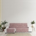 Housse pour chaise longue accoudoir long gauche Eysa TURIN Rose 100 x 110 x 300 cm