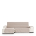 Hoes voor chaise longue met korte armleuning links Eysa SILVER Beige 100 x 110 x 290 cm