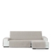 Hoes voor chaise longue met korte armleuning rechts Eysa LEVANTE Beige Linnen 100 x 110 x 290 cm