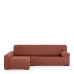 Hoes voor chaise longue met korte armleuning links Eysa ULISES Bruin 170 x 110 x 310 cm