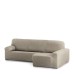 Hoes voor chaise longue met korte armleuning rechts Eysa ROC Geglaceerd kastanje Lichtbruin 180 x 120 x 360 cm