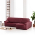 Right short arm chaise longue cover Eysa ROC Tile Dark Red 180 x 120 x 360 cm