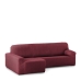 Hoes voor chaise longue met korte armleuning links Eysa ROC Tegel Donkerrood 180 x 120 x 360 cm