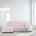 Hoes voor chaise longue met korte armleuning links Eysa MONTBLANC Roze 100 x 110 x 290 cm