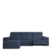 Right short arm chaise longue cover Eysa ROC Blue 120 x 120 x 360 cm