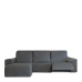 Funda para chaise longue de brazo corto izquierdo Eysa ROC Gris oscuro 120 x 120 x 360 cm