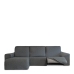 Funda para chaise longue de brazo corto izquierdo Eysa ROC Gris oscuro 120 x 120 x 360 cm