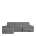 Funda para chaise longue de brazo corto izquierdo Eysa ROC Gris claro 120 x 120 x 360 cm