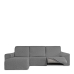 Funda para chaise longue de brazo corto izquierdo Eysa ROC Gris claro 120 x 120 x 360 cm