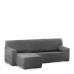 Hoes voor chaise longue met korte armleuning links Eysa ROC Donker grijs 120 x 120 x 360 cm