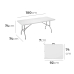 Mesa Plegable EDM 75130 Blanco