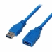 USB Pikendusjuhe Aisens A105-0045 Sinine 1 m (1 Ühikut)