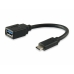 Adapter USB-C v USB Equip 133455 Črna 15 cm