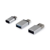 Adapter USB Equip 133475 Silvrig (3 antal)