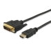 HDMI-kaapeli Equip 119322 Musta 2 m