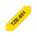 Laminated Tape for Labelling Machines Brother TZE651 Black