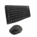 Tastatură și Mouse CoolBox COO-KTR-02W Negru Qwerty Spaniolă Fără Fir