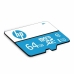 Micro SD Memory Card with Adaptor HP HP-MSDCWAU1-64GB 16 GB 64 GB Class 10 100 Mb/s