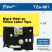 Original Ink Cartridge Brother TZe-661 Black/Yellow