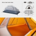 Tenda da Campeggio Naturehike 00023810-ORANGE Arancio